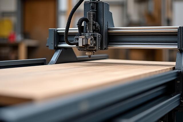 Custom-built woodworking machine designed for a specific industrial application.