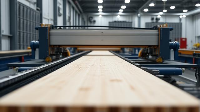 Produktionslinie für die Herstellung von Holzwerkstoffplatten